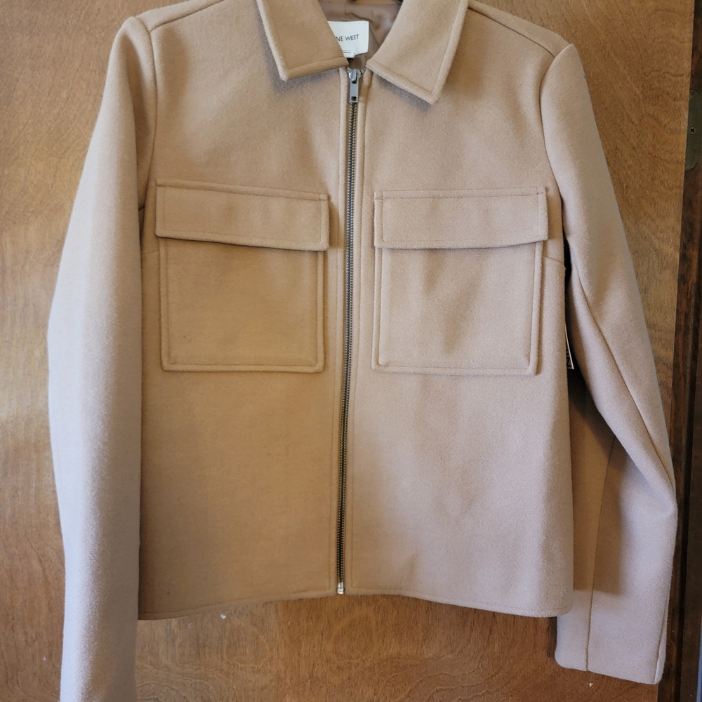 Nine West Tan Shirt Jacket
